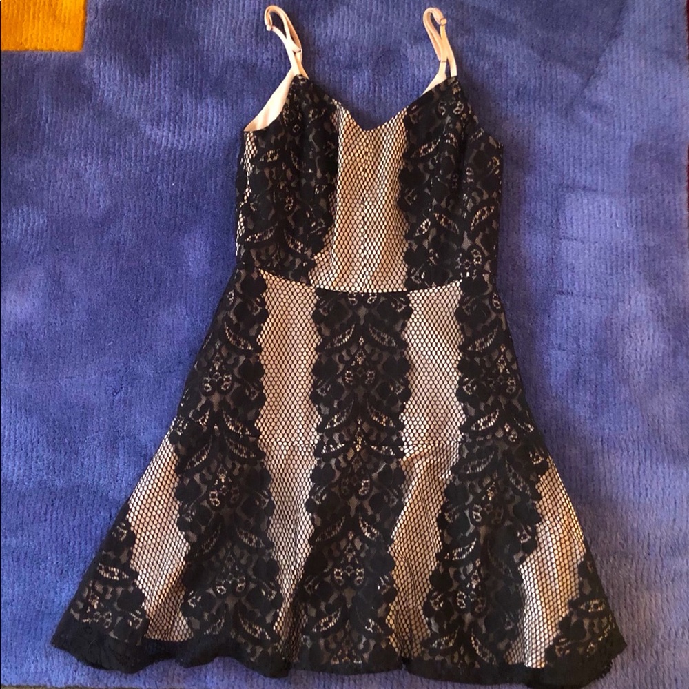 Adelyn Rae black lace cocktail dress